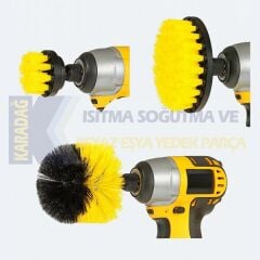 KOMBİ VE ÇOK AMAÇLI TEMİZLEME FIRÇA SETİ 3 LÜ MATKAP UÇLU