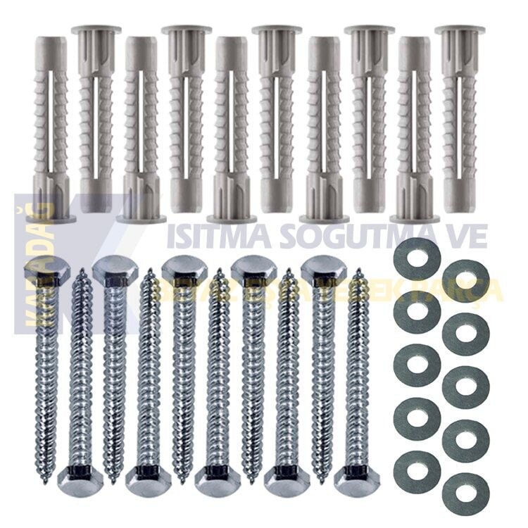 KLİMA DIŞ ÜNİTE 8X80 MM VİDA DÜBEL TAKIM (10 'LU)