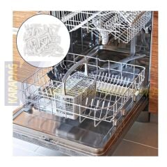 BULAŞIK SEPETİ PAS VE ÇİZİK ÖNLEYİCİ KAPAK BEYAZ 100 LÜ