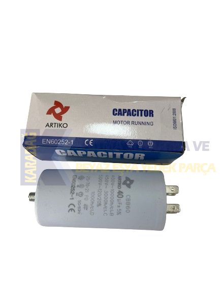 40 UF 400 V PLASTİK KONDANSATÖR ARTİKO