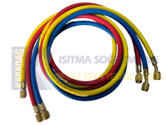 GAZ ŞARJ HORTUMU R22 R134 180 CM ÜÇLÜ TAKIM