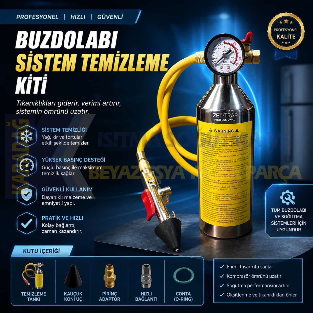 BUZDOLABI SİSTEM TEMİZLEME KİTİ