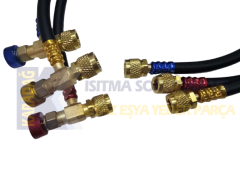 GAZ ŞARJ HORTUMU 410 - 22 180 CM YÜKSEK KALİTELİ VANALI
