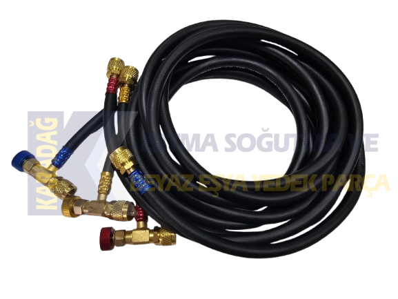 GAZ ŞARJ HORTUMU 410 - 22 180 CM YÜKSEK KALİTELİ VANALI