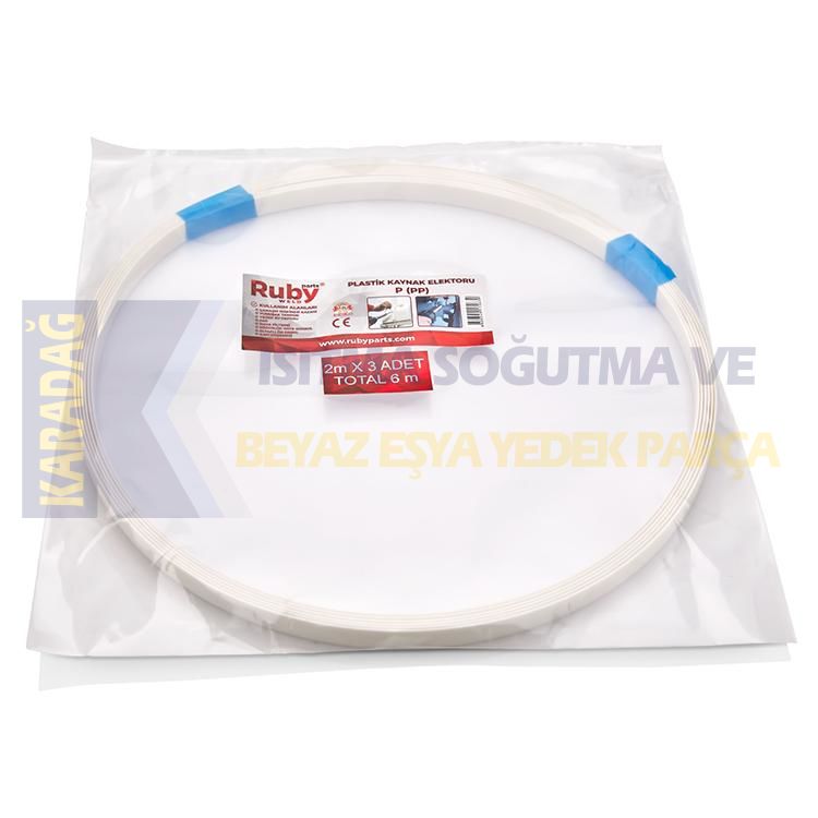 RUBY GENİŞ BEYAZ PLASTİK KAYNAK ÇUBUK 3x2 METRE
