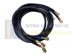 410 180 CM GAZ ŞARJ HORTUMU YÜKSEK KALİTELİ 3LÜ SET