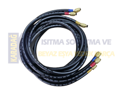 R134 - R22 180 CM GAZ ŞARJ HORTUMU YÜKSEK KALİTELİ 3LÜ SET