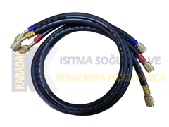R134 - R22 90 CM GAZ ŞARJ HORTUMU YÜKSEK KALİTELİ 3LÜ SET