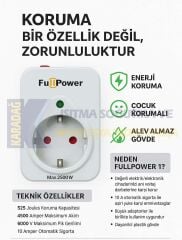 AKIM KORUYUCU PRİZ FULLPOWER 1. KALİTE