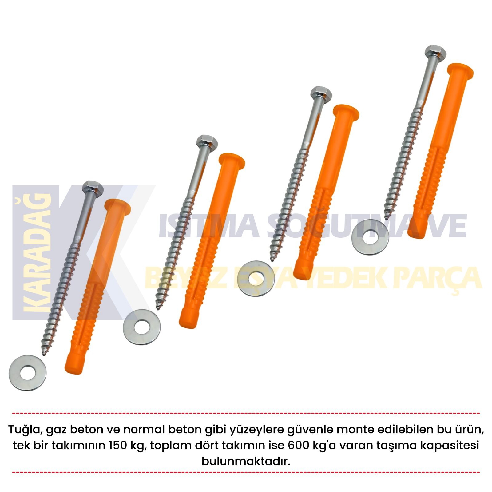KLİMA DIŞ ÜNİTE MONTAJ DÜBELİ (İZOLASYONLU CEPHE) 12 MM TAKIM