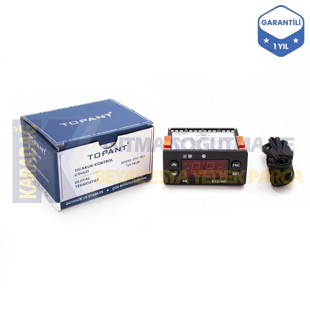 TEK PROP DİJİTAL TERMOSTAT ETC-961 (16A) TOPANT